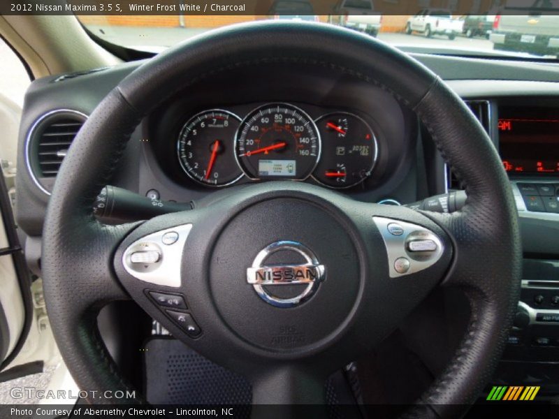 Winter Frost White / Charcoal 2012 Nissan Maxima 3.5 S