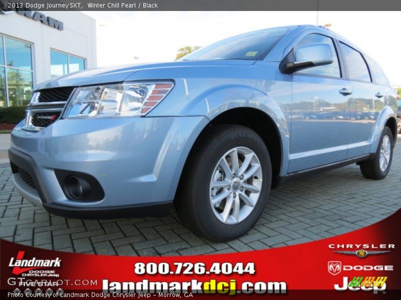 Winter Chill Pearl / Black 2013 Dodge Journey SXT