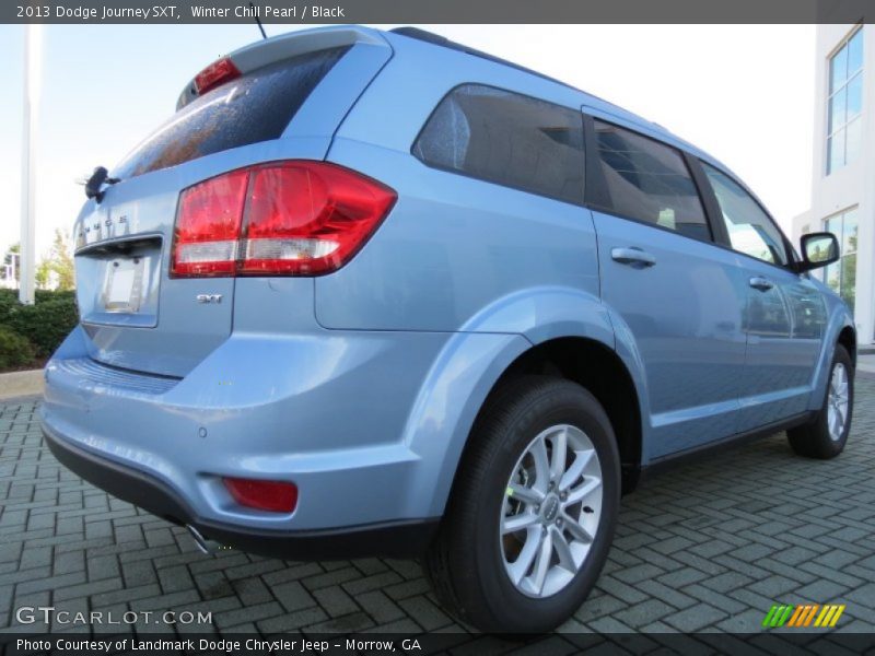 Winter Chill Pearl / Black 2013 Dodge Journey SXT