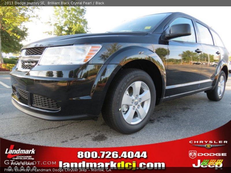 Brilliant Black Crystal Pearl / Black 2013 Dodge Journey SE