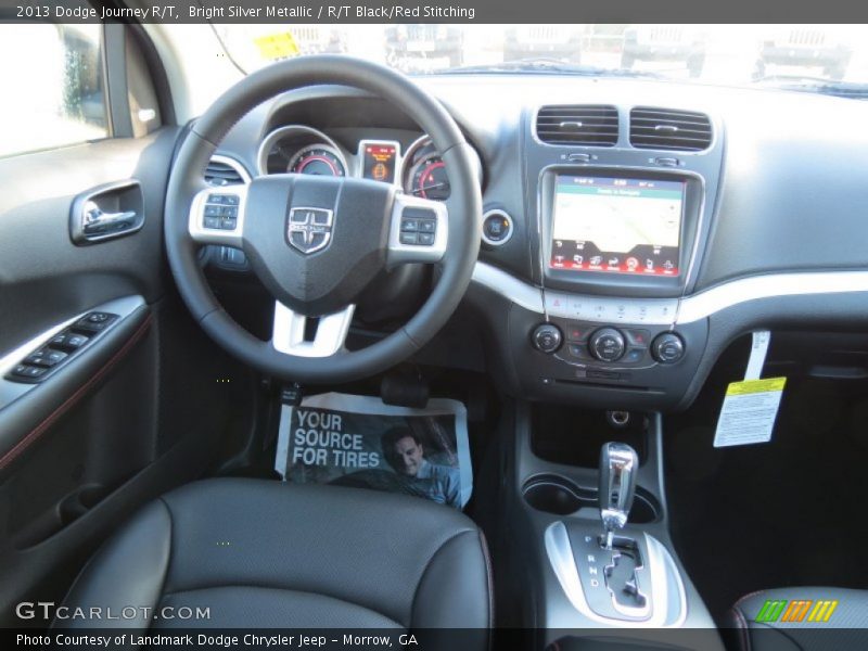 Bright Silver Metallic / R/T Black/Red Stitching 2013 Dodge Journey R/T