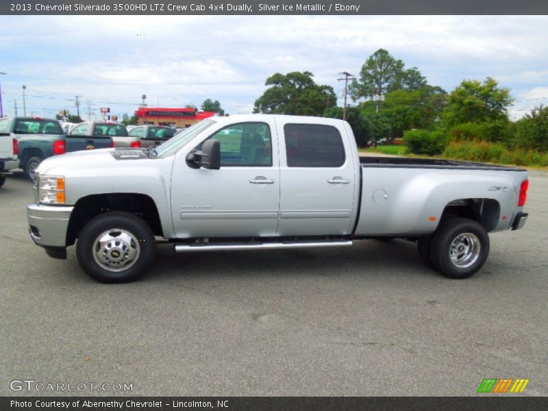 Silver Ice Metallic / Ebony 2013 Chevrolet Silverado 3500HD LTZ Crew Cab 4x4 Dually