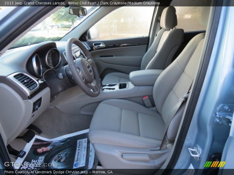 Winter Chill Pearl / Dark Graystone/Medium Graystone 2013 Jeep Grand Cherokee Laredo