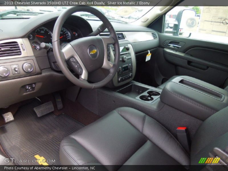 Ebony Interior - 2013 Silverado 3500HD LTZ Crew Cab 4x4 Dually 