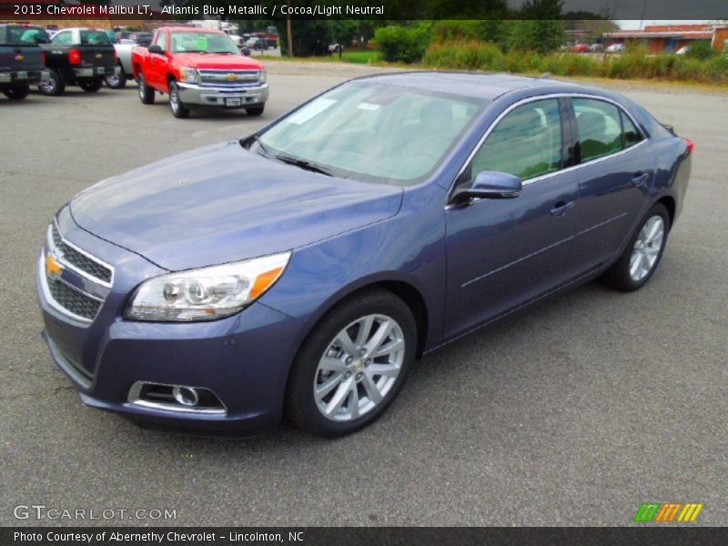 Atlantis Blue Metallic / Cocoa/Light Neutral 2013 Chevrolet Malibu LT
