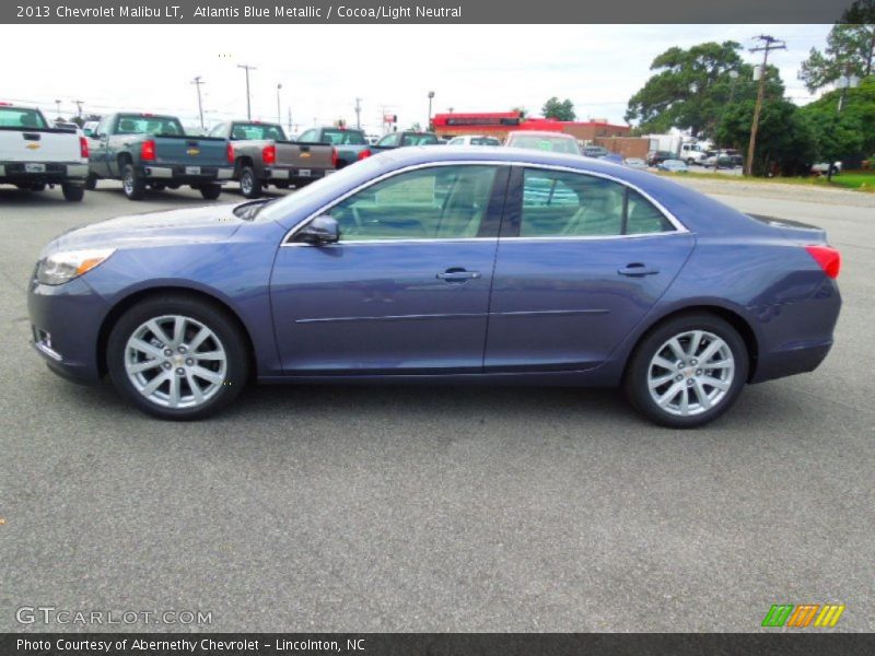 Atlantis Blue Metallic / Cocoa/Light Neutral 2013 Chevrolet Malibu LT