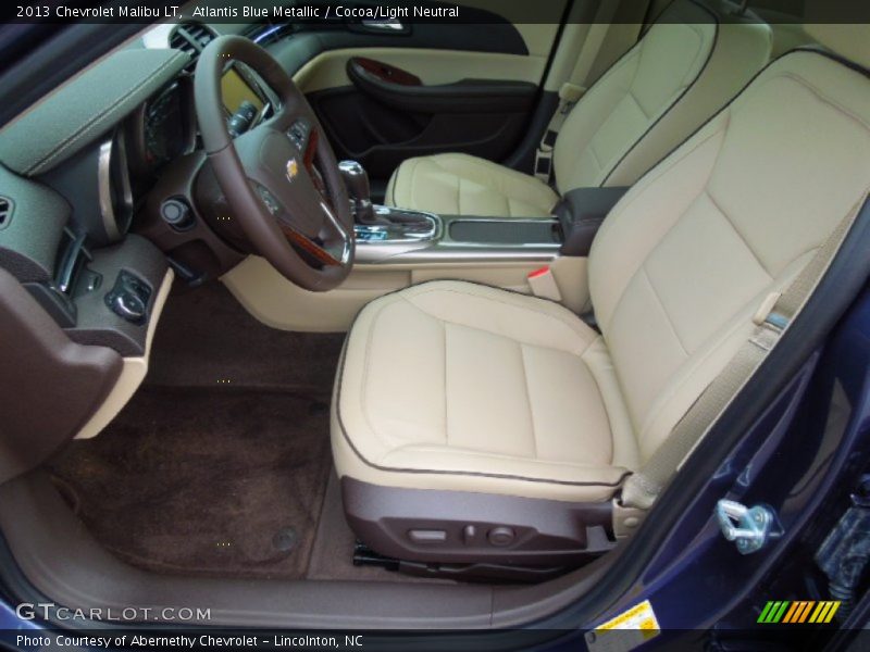 Atlantis Blue Metallic / Cocoa/Light Neutral 2013 Chevrolet Malibu LT
