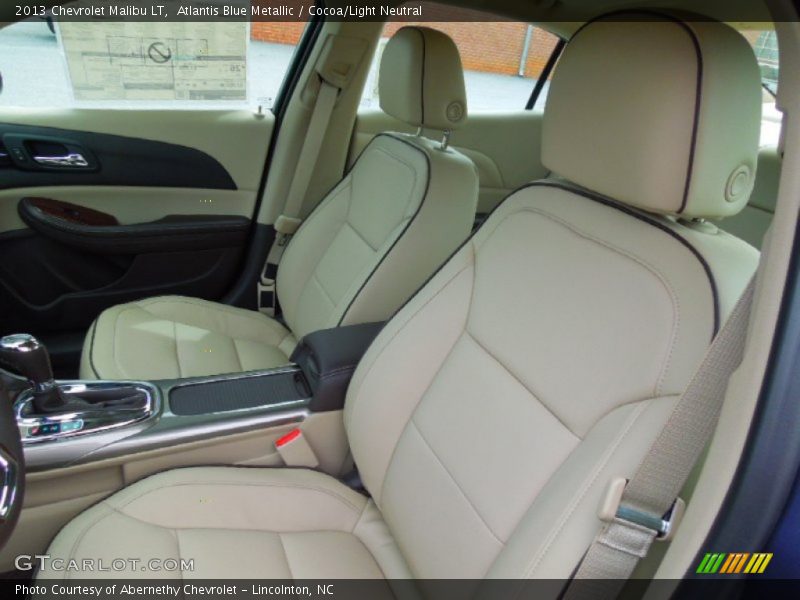 Atlantis Blue Metallic / Cocoa/Light Neutral 2013 Chevrolet Malibu LT