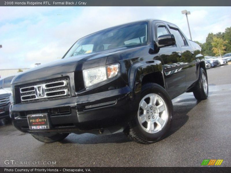 Formal Black / Gray 2008 Honda Ridgeline RTL