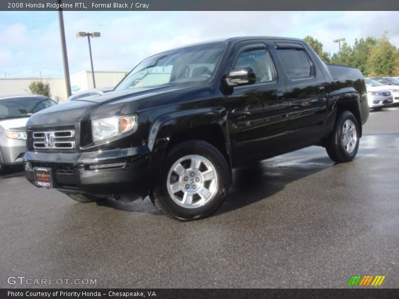 Formal Black / Gray 2008 Honda Ridgeline RTL