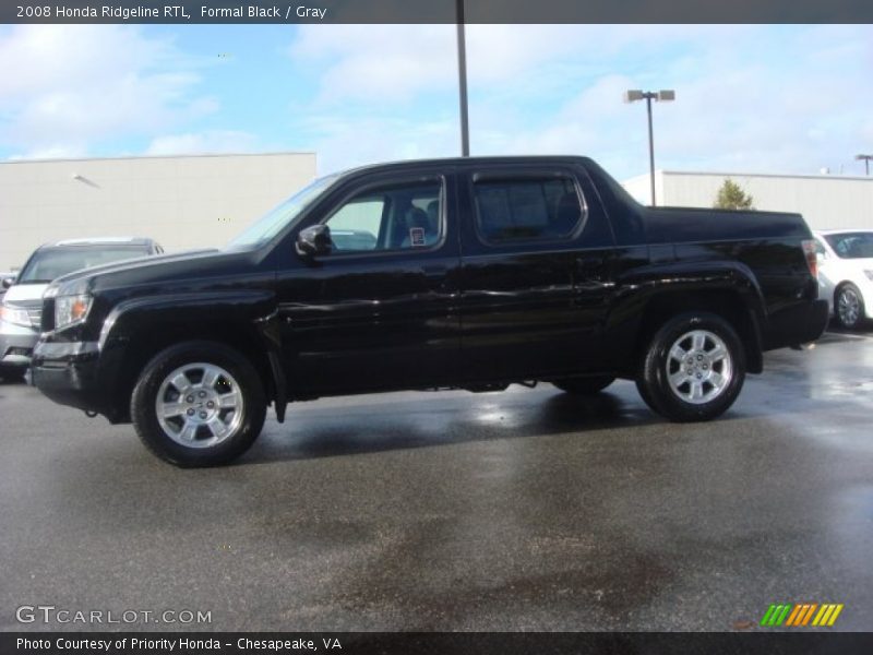 Formal Black / Gray 2008 Honda Ridgeline RTL