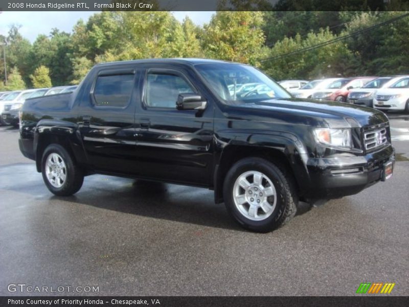 Formal Black / Gray 2008 Honda Ridgeline RTL