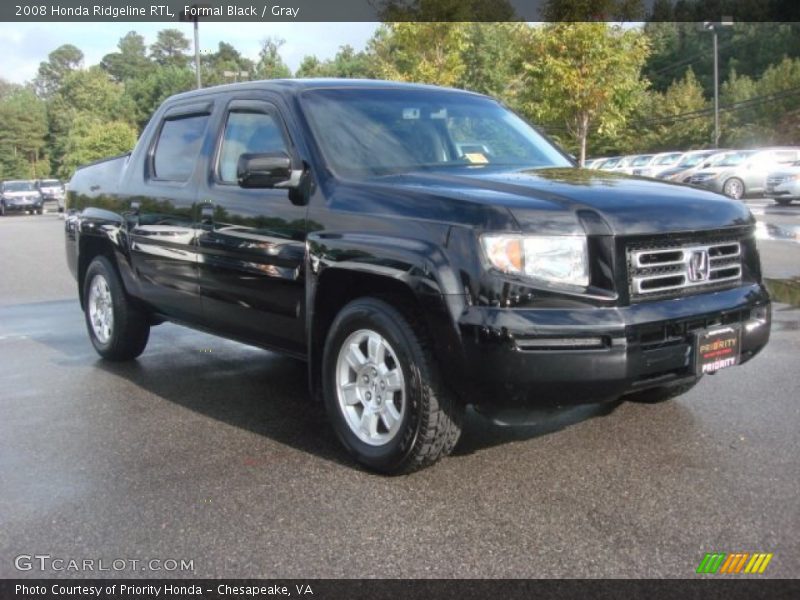 Formal Black / Gray 2008 Honda Ridgeline RTL