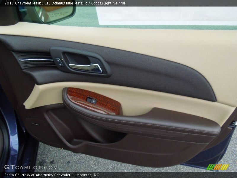 Atlantis Blue Metallic / Cocoa/Light Neutral 2013 Chevrolet Malibu LT