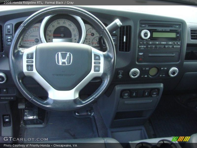 Formal Black / Gray 2008 Honda Ridgeline RTL
