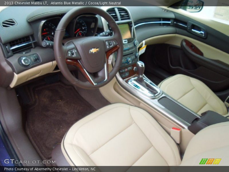 Atlantis Blue Metallic / Cocoa/Light Neutral 2013 Chevrolet Malibu LT
