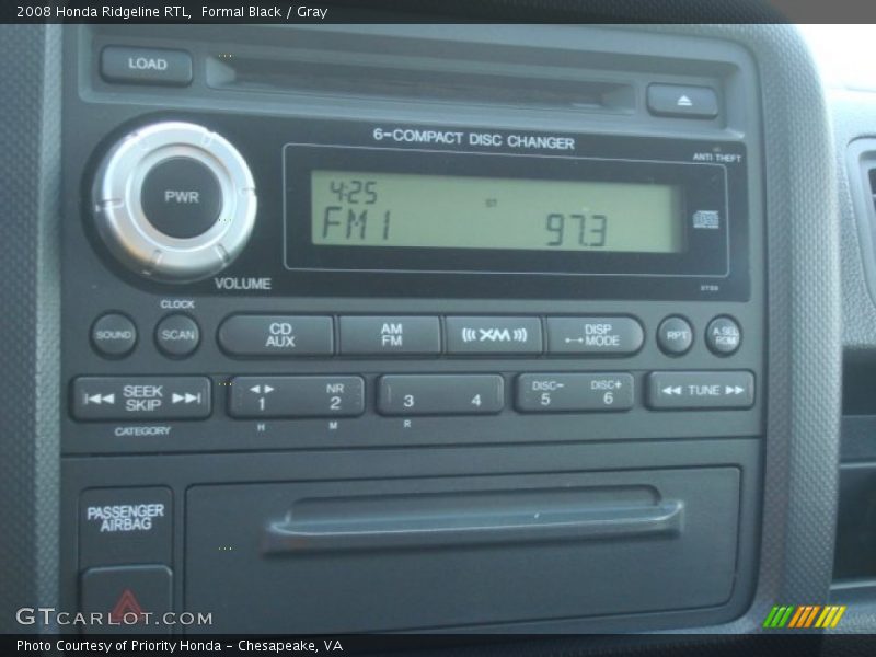 Formal Black / Gray 2008 Honda Ridgeline RTL