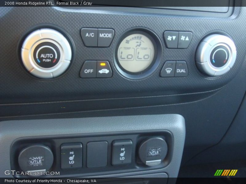 Formal Black / Gray 2008 Honda Ridgeline RTL
