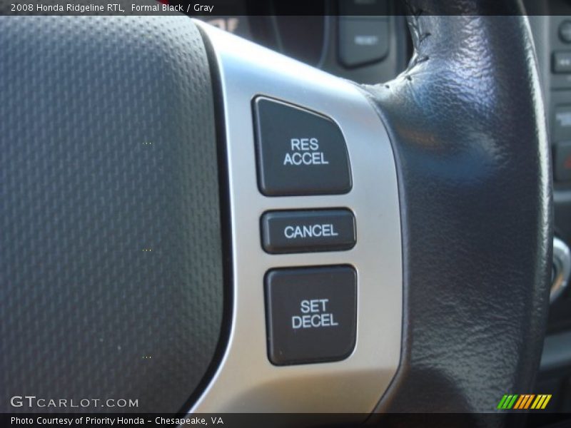 Formal Black / Gray 2008 Honda Ridgeline RTL
