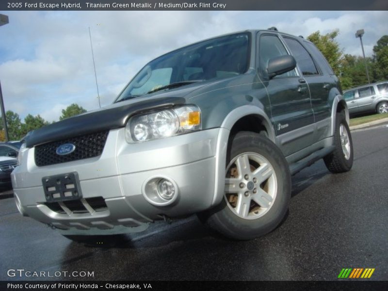 Titanium Green Metallic / Medium/Dark Flint Grey 2005 Ford Escape Hybrid