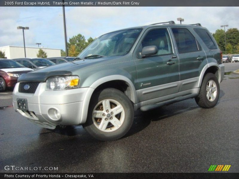 Titanium Green Metallic / Medium/Dark Flint Grey 2005 Ford Escape Hybrid