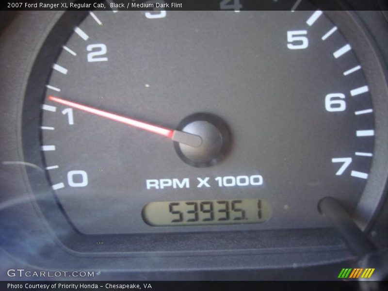Black / Medium Dark Flint 2007 Ford Ranger XL Regular Cab
