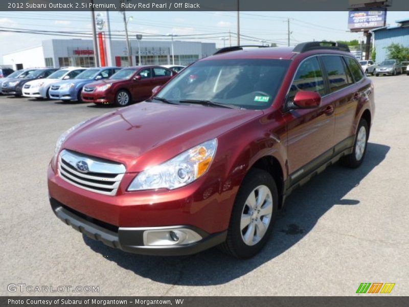 Ruby Red Pearl / Off Black 2012 Subaru Outback 2.5i Premium