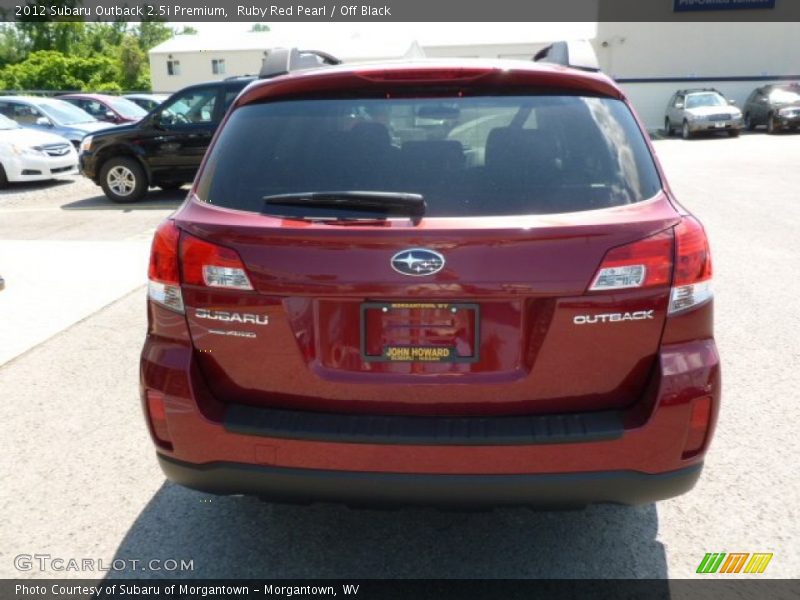 Ruby Red Pearl / Off Black 2012 Subaru Outback 2.5i Premium