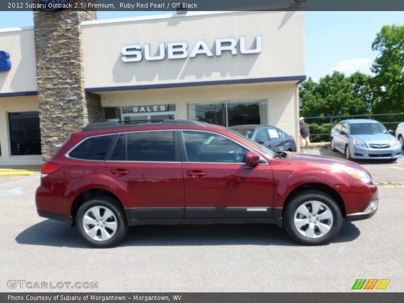 Ruby Red Pearl / Off Black 2012 Subaru Outback 2.5i Premium