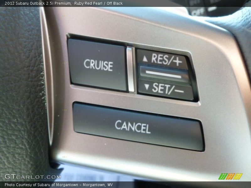 Ruby Red Pearl / Off Black 2012 Subaru Outback 2.5i Premium