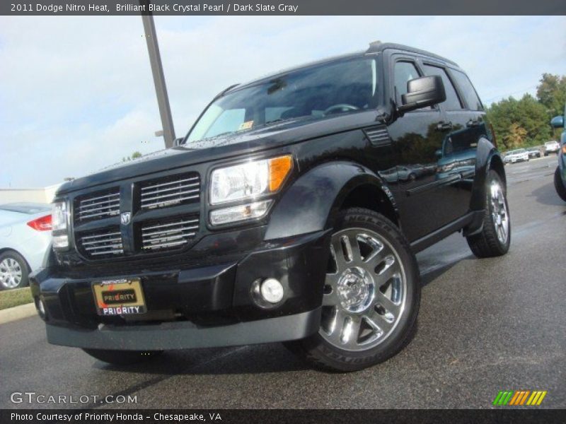 Brilliant Black Crystal Pearl / Dark Slate Gray 2011 Dodge Nitro Heat