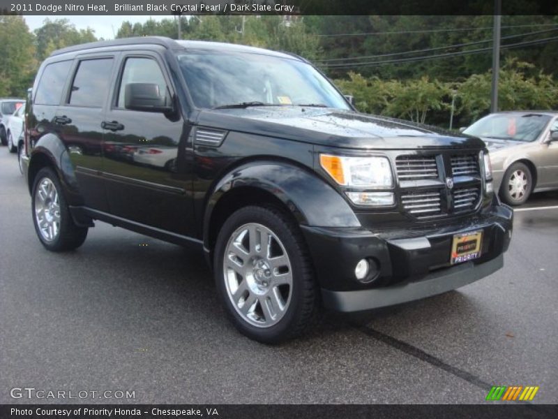 Brilliant Black Crystal Pearl / Dark Slate Gray 2011 Dodge Nitro Heat