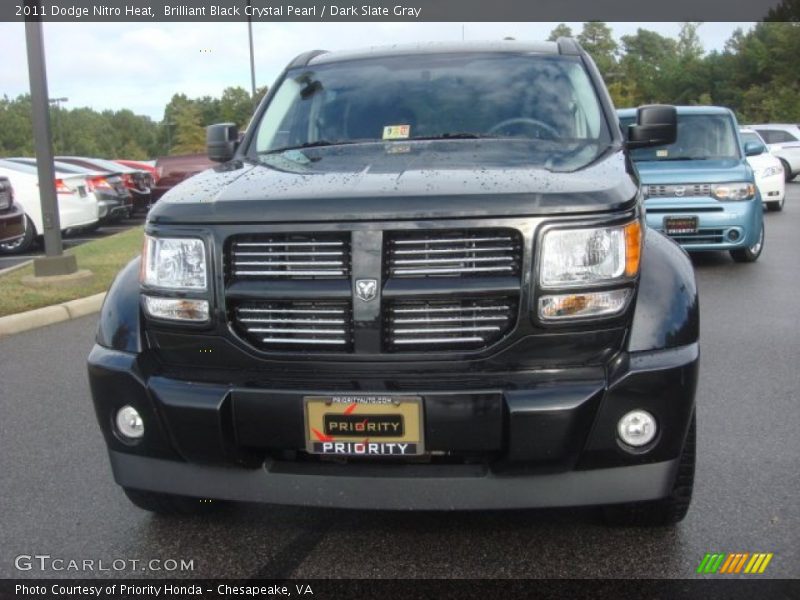 Brilliant Black Crystal Pearl / Dark Slate Gray 2011 Dodge Nitro Heat