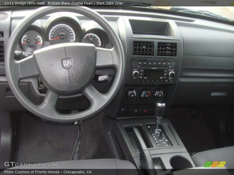 Brilliant Black Crystal Pearl / Dark Slate Gray 2011 Dodge Nitro Heat