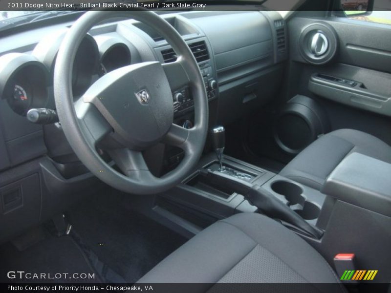 Brilliant Black Crystal Pearl / Dark Slate Gray 2011 Dodge Nitro Heat