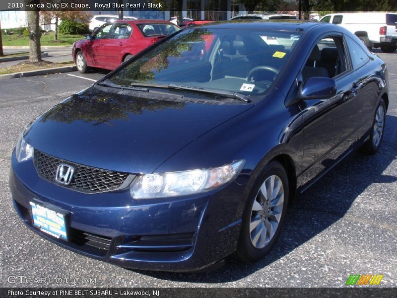 Royal Blue Pearl / Black 2010 Honda Civic EX Coupe