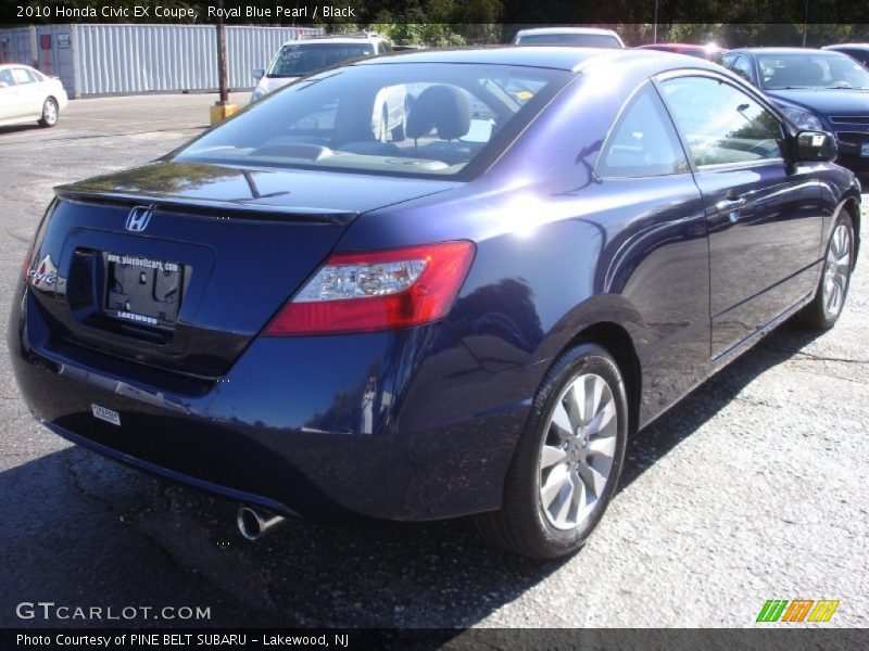 Royal Blue Pearl / Black 2010 Honda Civic EX Coupe