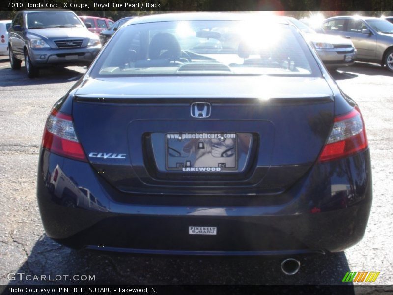 Royal Blue Pearl / Black 2010 Honda Civic EX Coupe