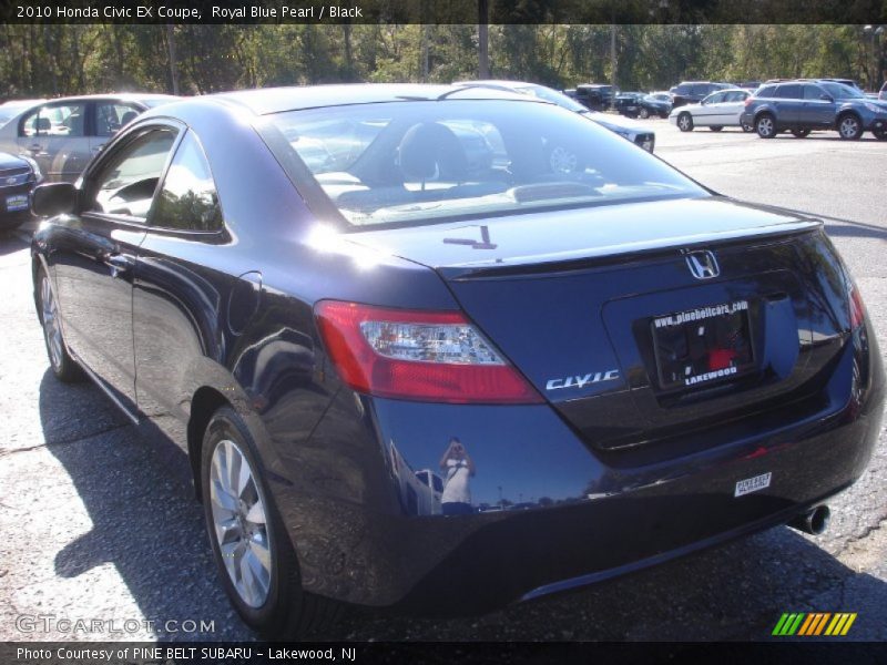 Royal Blue Pearl / Black 2010 Honda Civic EX Coupe