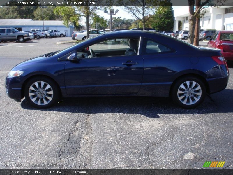 Royal Blue Pearl / Black 2010 Honda Civic EX Coupe