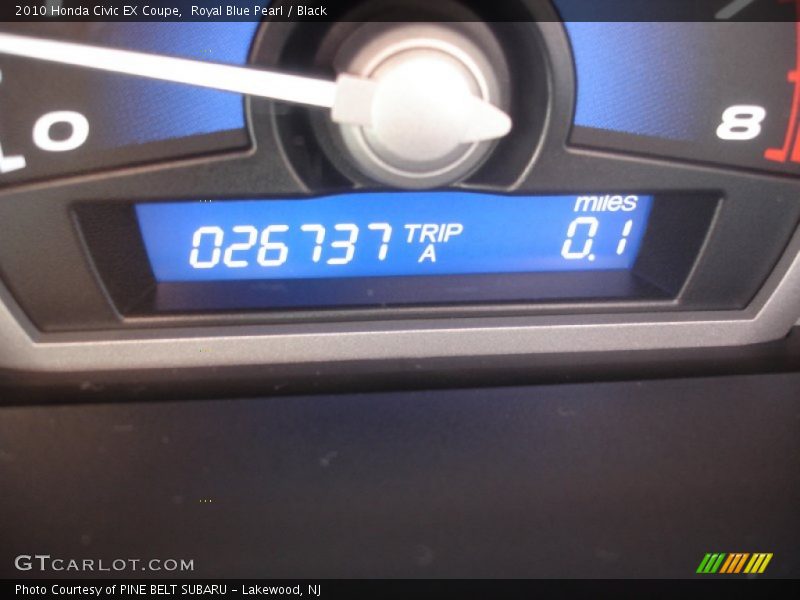 Royal Blue Pearl / Black 2010 Honda Civic EX Coupe