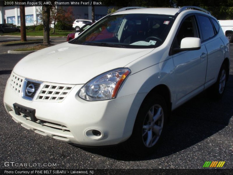 Phantom White Pearl / Black 2008 Nissan Rogue SL AWD