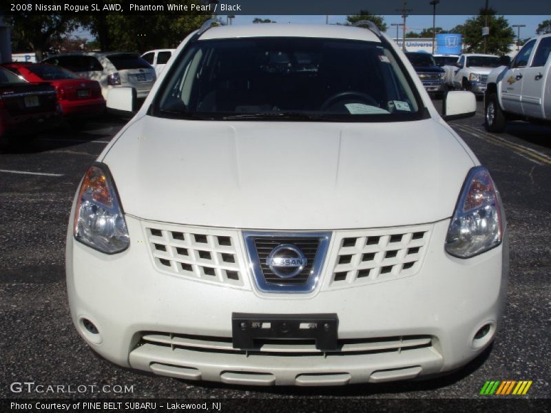 Phantom White Pearl / Black 2008 Nissan Rogue SL AWD