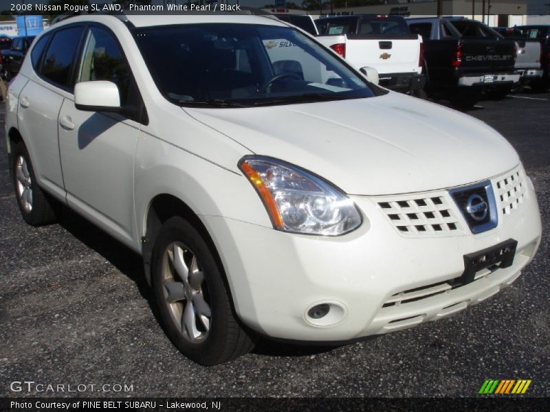 Phantom White Pearl / Black 2008 Nissan Rogue SL AWD