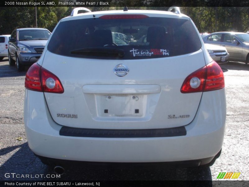 Phantom White Pearl / Black 2008 Nissan Rogue SL AWD