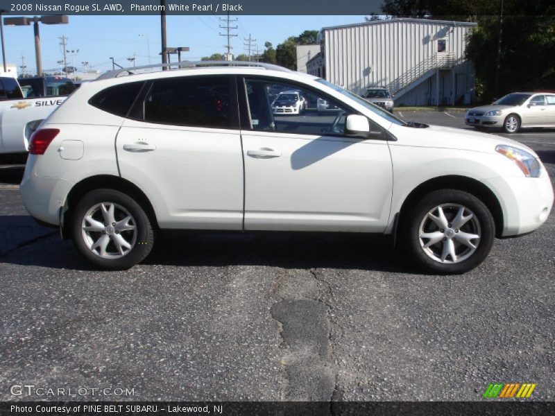 Phantom White Pearl / Black 2008 Nissan Rogue SL AWD