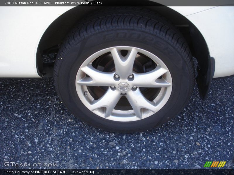 Phantom White Pearl / Black 2008 Nissan Rogue SL AWD