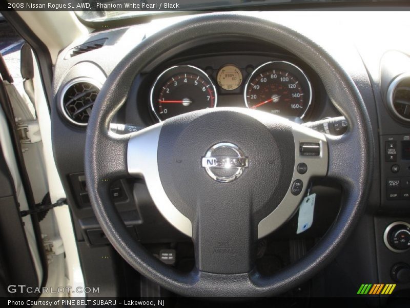 Phantom White Pearl / Black 2008 Nissan Rogue SL AWD