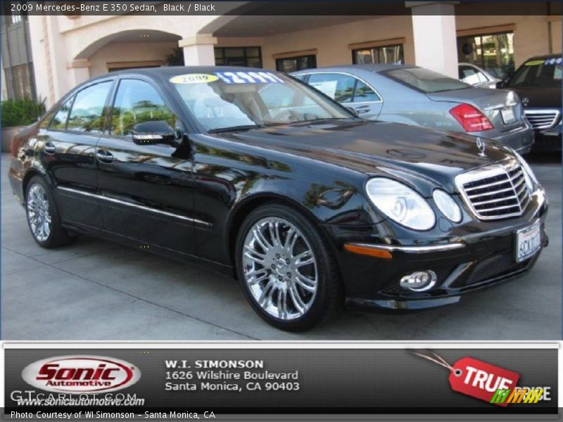 Black / Black 2009 Mercedes-Benz E 350 Sedan