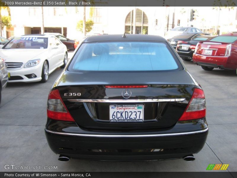 Black / Black 2009 Mercedes-Benz E 350 Sedan